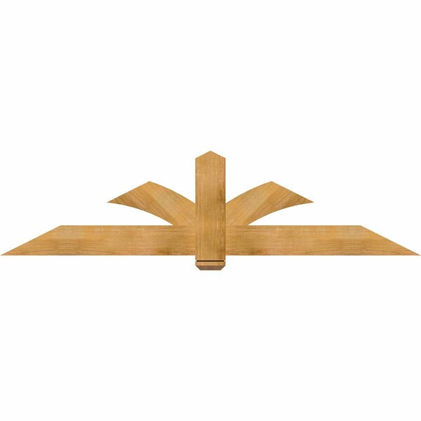 Ekena Millwork Redmond Rough Sawn Timber Gable Bracket, Western Red Cedar, 84"W x 21"H x 2"D x 6"F, 6/12 Pitch GBW084X21X0206RED00RWR - main